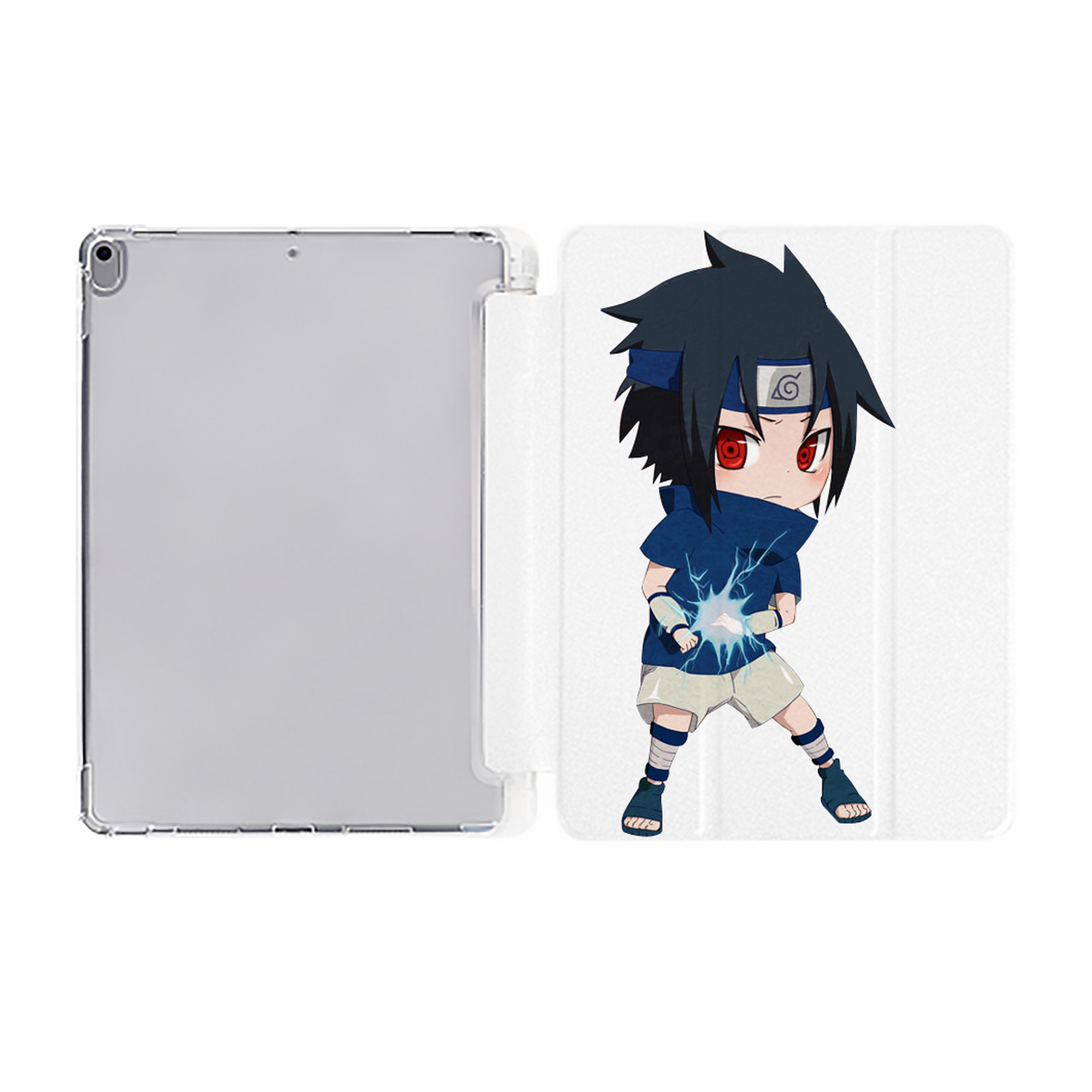 （画像用） NARUTO -ナルト- うちは サスケ Uchiha Sasuke IPad ケース ペン収納付き 三つ折りスタンド PUレザー×シリコン 対応機種9.5/10.5/10.9インチ